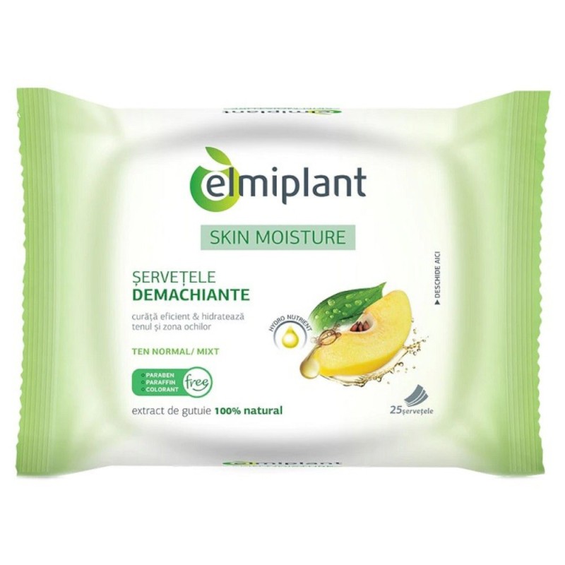 Set 2 x Servetele Demachiante Elmiplant pentru Ten Normal/Mixt, 25 Bucati