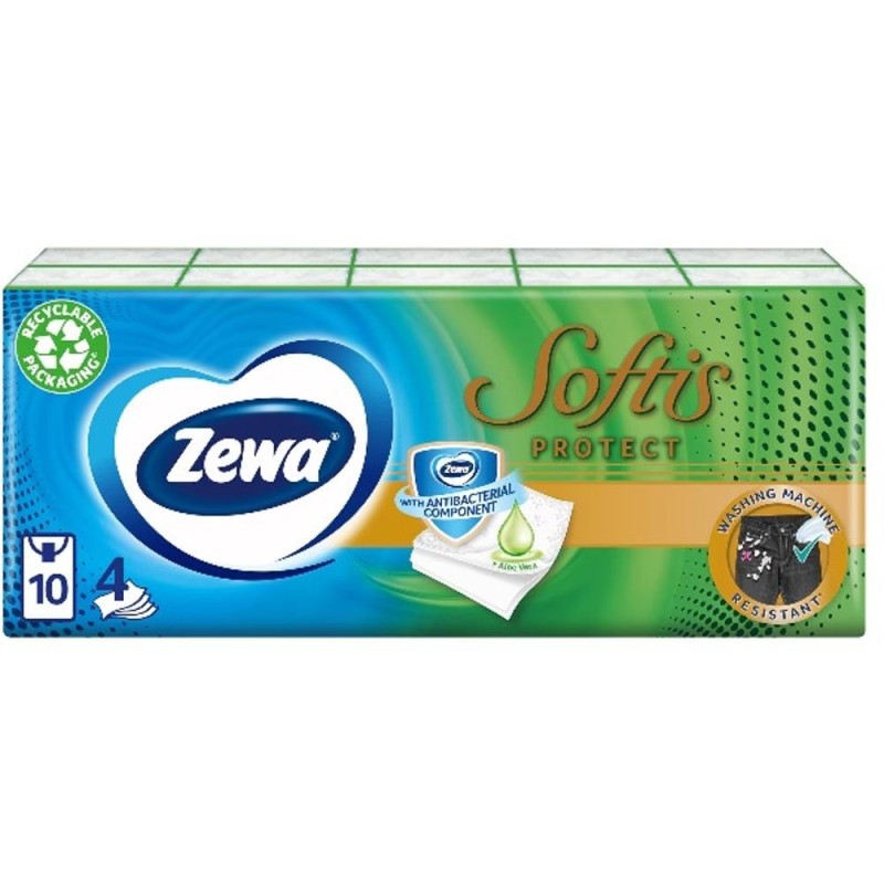 Set 2 x Servetele Nazale, 4 Straturi, Protect Better Hygiene, Zewa, 10 Pachete x 9 Batiste