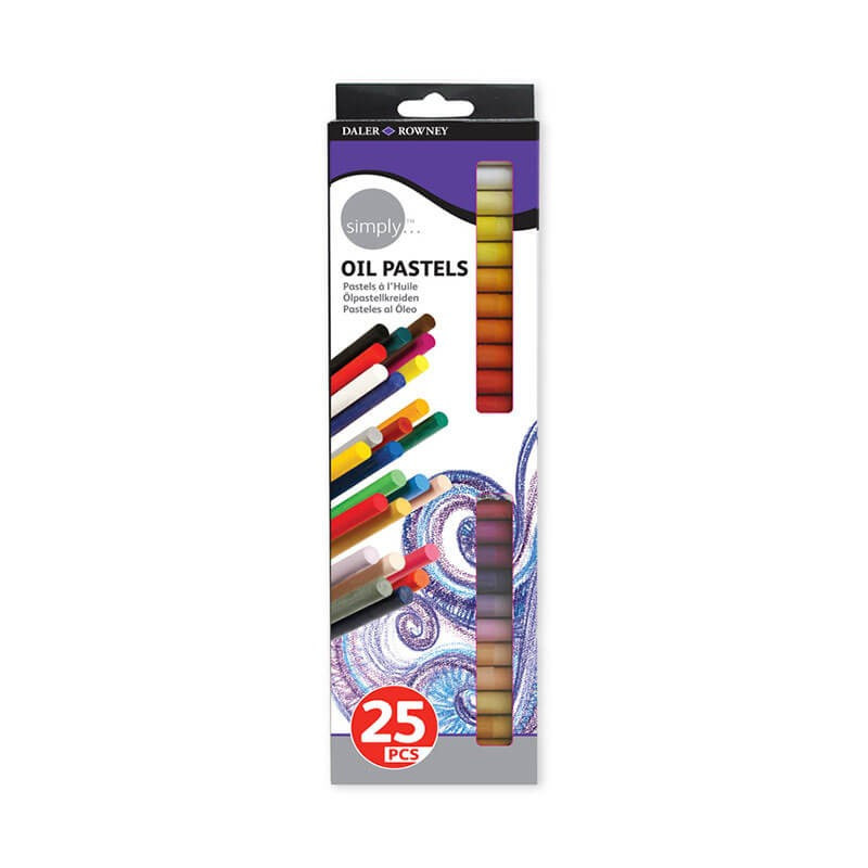 Set 2 x Set 25 pasteluri uleioase Simply Daler Rowney
