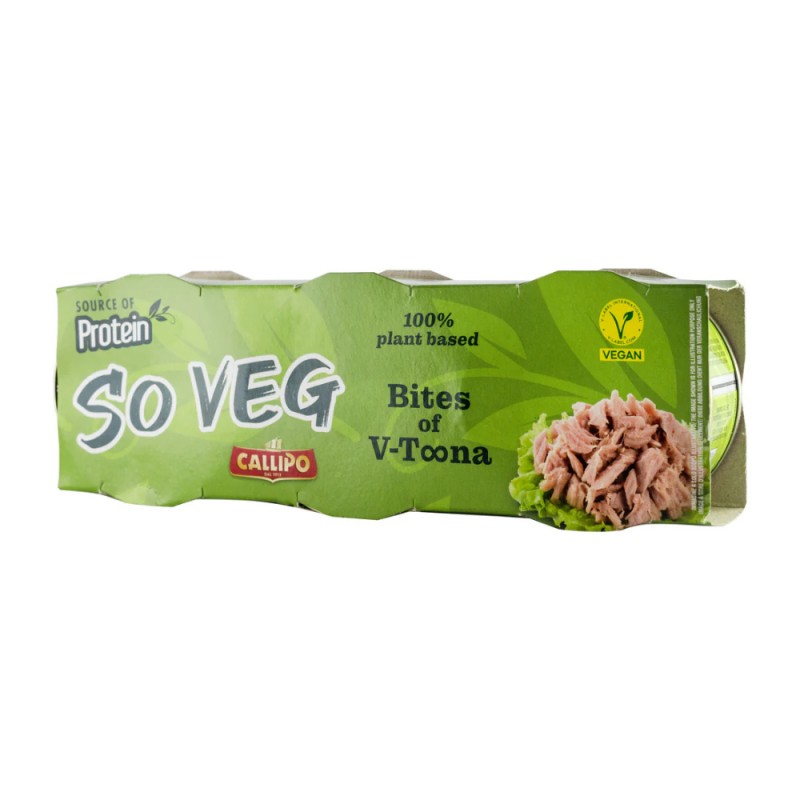 Set 2 x Set Alternativa Vegana la Carne de Ton, Callipo So Veg, 3 buc x 70 g (210 g)