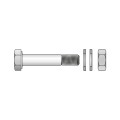 Set 2 x Set Surub+piulita+2 Saibe En14399-4 Otel Zincat La Cald-M16 X 75