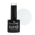 Set 2 x Shimmer Rubber Base SensoPRO Milano, 03 Milky White Shimmer Green, 10 ml