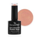 Set 2 x Shimmer Rubber Base SensoPRO Milano, 09 Irresistible Nude Shimmer Gold, 10 ml