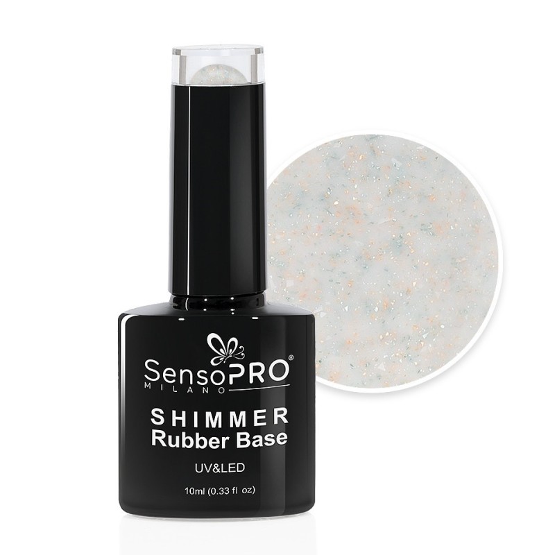 Set 2 x Shimmer Rubber Base SensoPRO Milano, 43 Diva Symphony, 10 ml