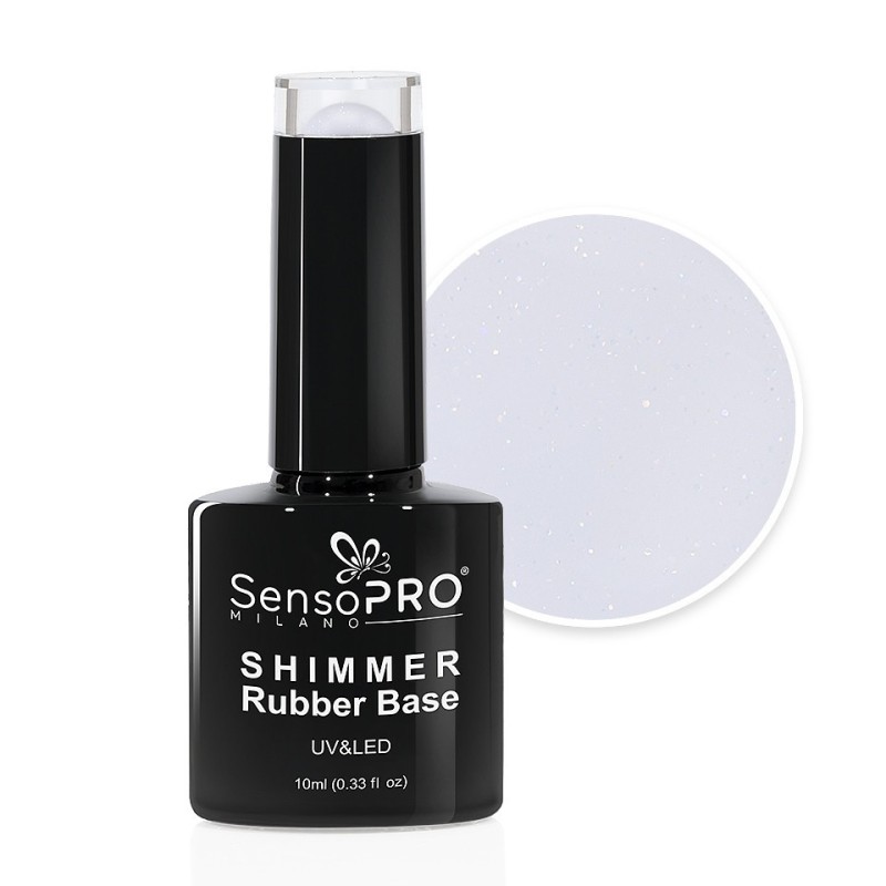 Set 2 x Shimmer Rubber Base SensoPRO Milano, 67 Glimmering Ice, 10 ml