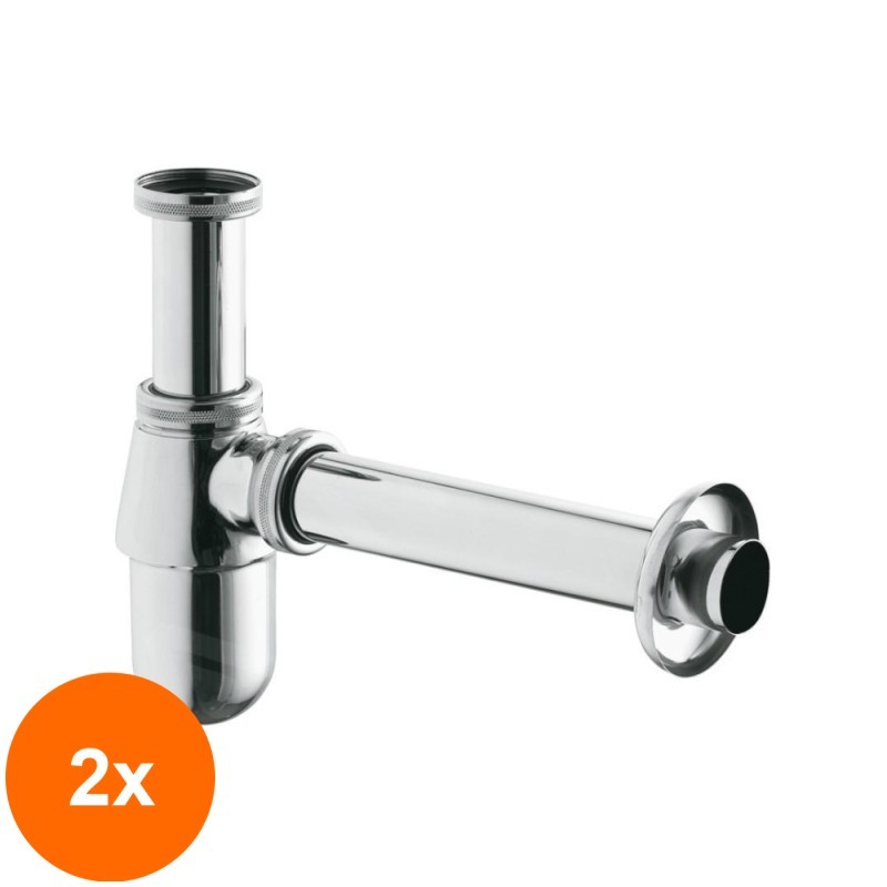Set 2 x Sifon pentru Lavoar, Kludi, G 5/4 x 40, Alama