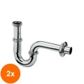 Set 2 x Sifon pentru Lavoar Kludi,  K 5/4 x 40, Inox K