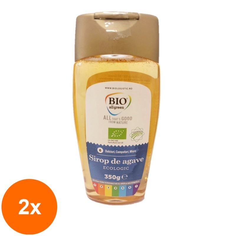 Set 2 x Sirop de Agave Eco, Bio All Green, 350 g