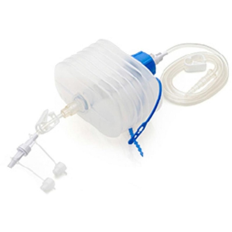 Set 2 x Sistem Drenaj Recipient 200 ml, Tub Aspiratie Ch14