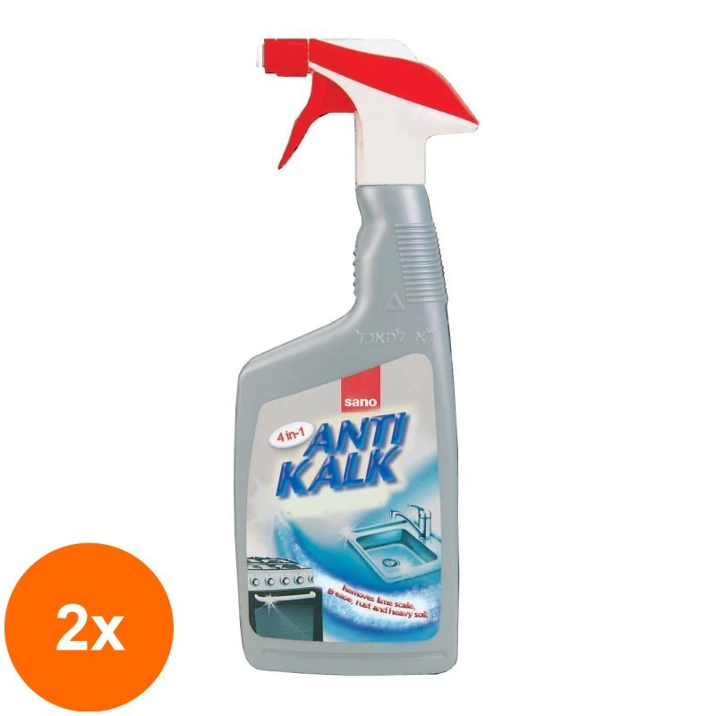 Set 2 x Solutie Anticalcar Sano Anti Kalk Universal 4 in 1 700 ml