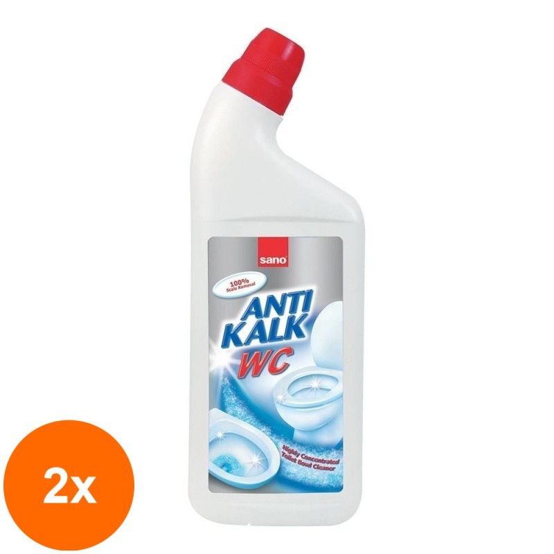 Set 2 x Solutie Anticalcar Sano Anti Kalk Wc 750 ml