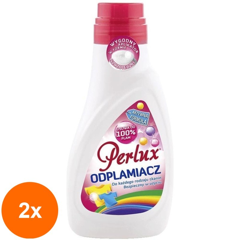 Set 2 x Solutie Indepartare Pete Perlux, Aplicator Tip Perie, 250 ml