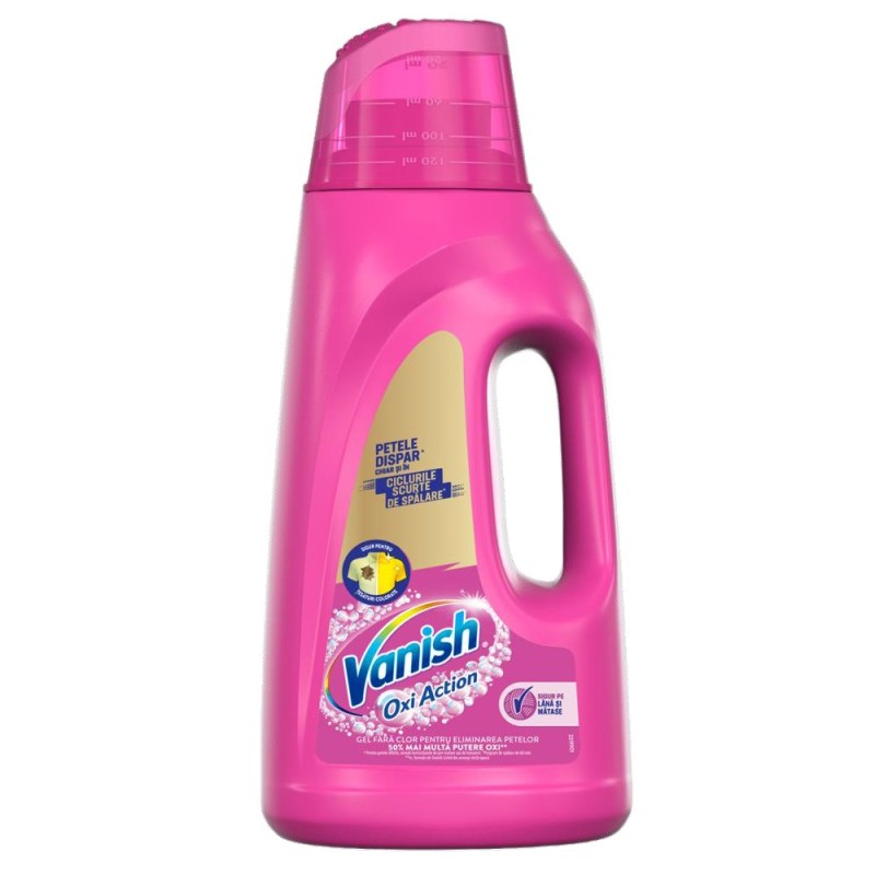 Set 2 x Solutie pentru Indepartarea Petelor de pe Haine Vanish Premium Gold Gel Pink, 2 l