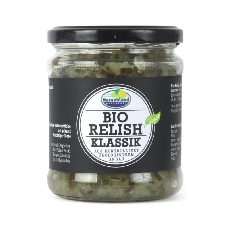 Set 2 x Sos BIO Relish Klassik, 325 g, Marschland Naturkost