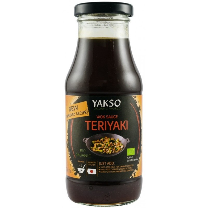Set 2 x Sos pentru Wok, Teriyaki, Bio, 240 ml, Yakso