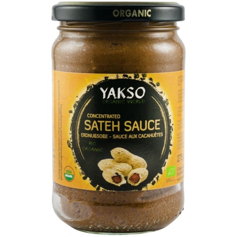 Set 2 x Sos Sateh de Arahide, Concentrat, Bio, 275 g, Yakso
