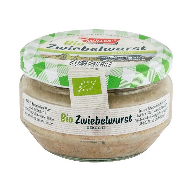 Set 2 x Specialitate BIO din Carne de Porc si Ceapa, 160 g, Muller's Hausmacher Wurst