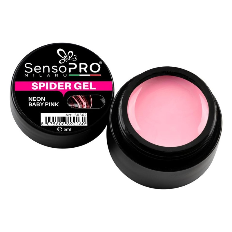 Set 2 x Spider Gel SensoPRO Neon Baby-Pink, 5 ml
