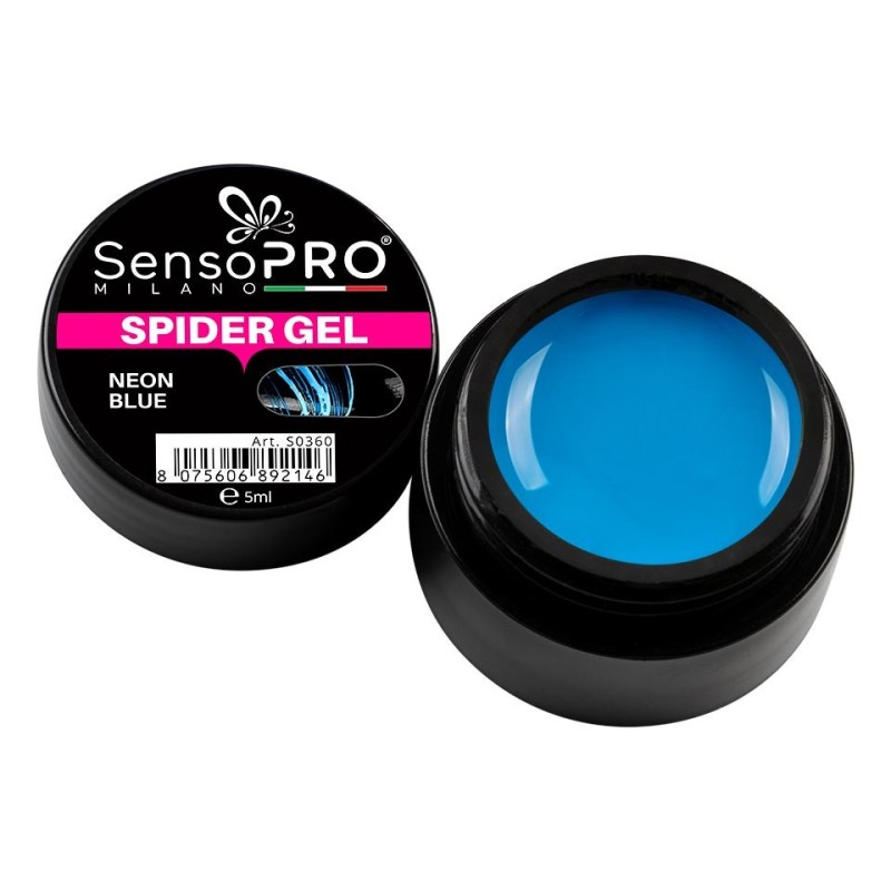 Set 2 x Spider Gel SensoPRO Neon Blue, 5 ml