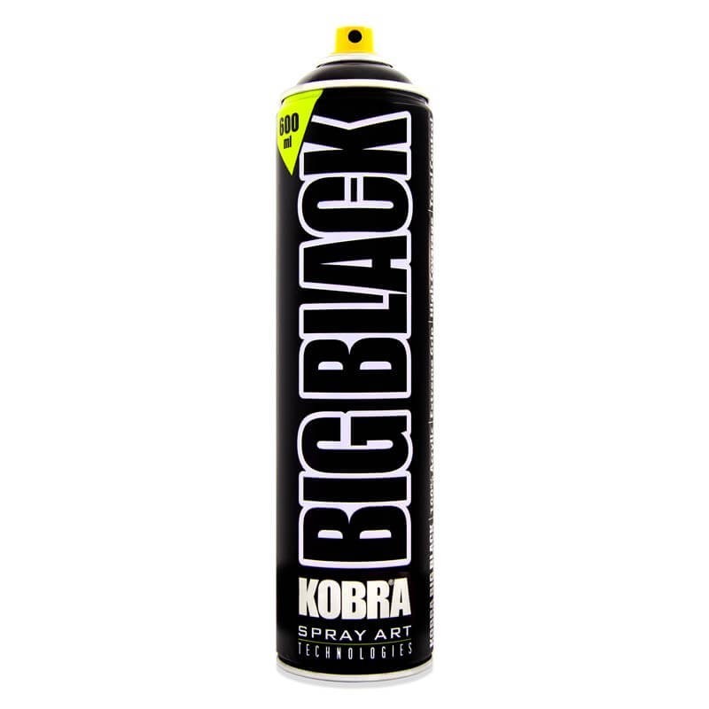 Set 2 x Spray Acrilic Big Kobra, Satin Black, 600 ml