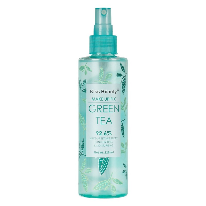 Set 2 x Spray Fixare Machiaj Green Tea Kiss Beauty, 220 ml