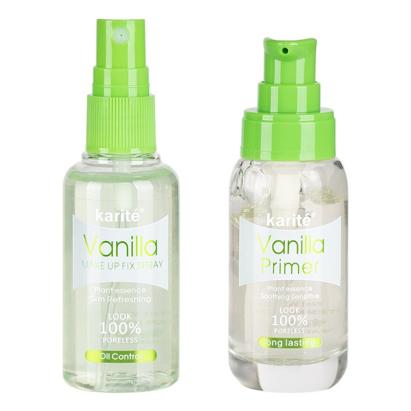 Set 2 x Spray Fixare Machiaj si Primer Vanilla Karite