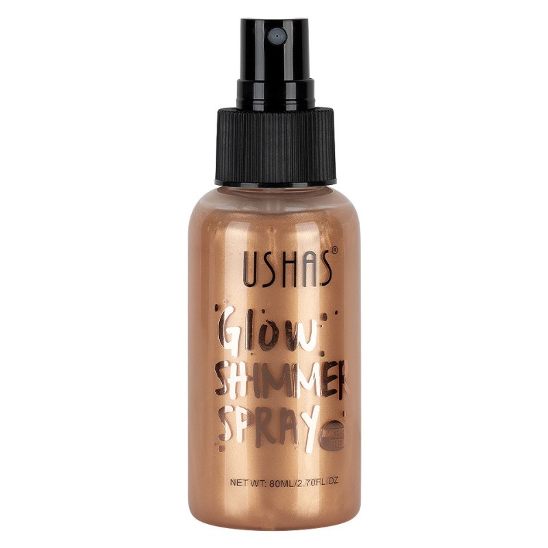 Set 2 x Spray Fixare Machiaj Ushas Glow Shimmer Spray 03, 80 ml