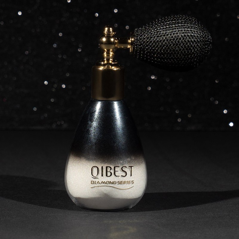 Set 2 x Spray Iluminator Pudra cu Pompita Qibest Diamond Highlighter, 01