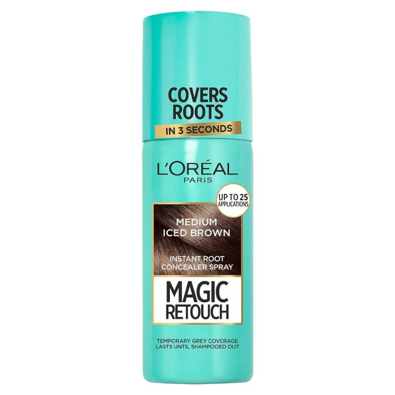 Set 2 x Spray Instant L'Oreal Paris Magic Retouch pentru Camuflarea Radacinilor Crescute, 7 Saten Rece, 75 ml