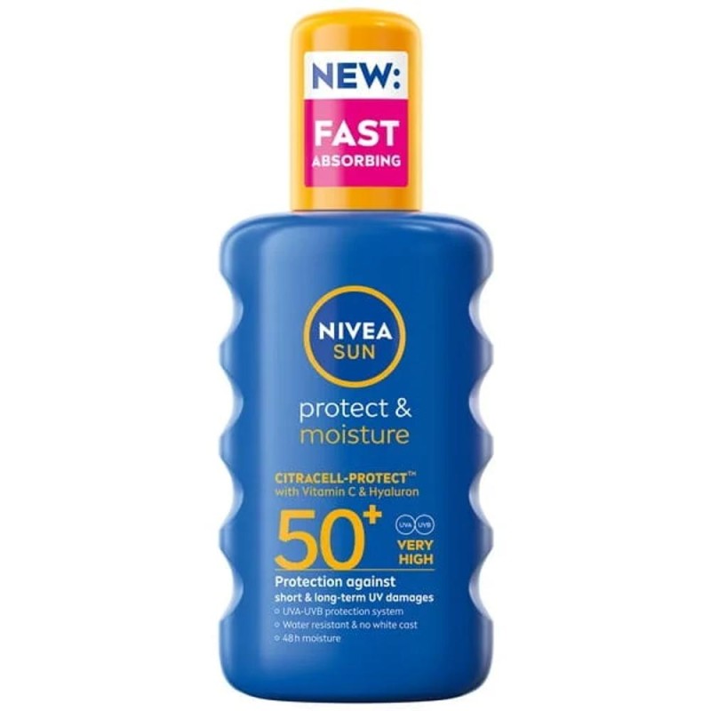 Set 2 x Spray Nivea Sun Protect & Moisture, SPF 50+, 200 ml