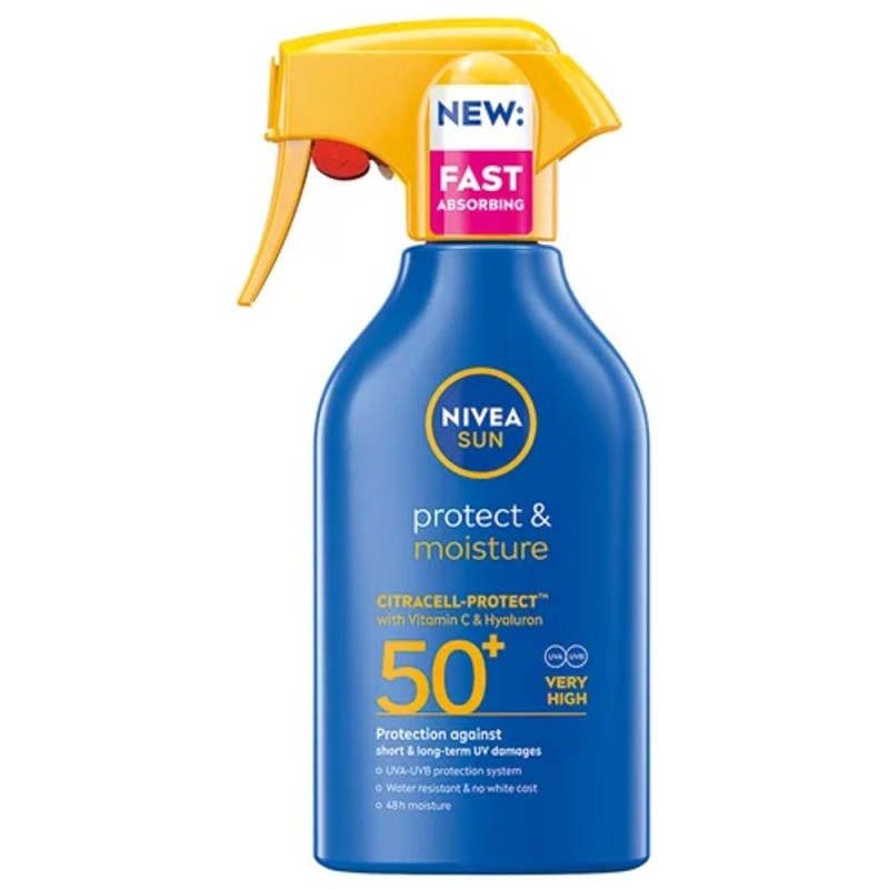 Set 2 x Spray Nivea Sun Protect & Moisture, SPF 50+, 270 ml