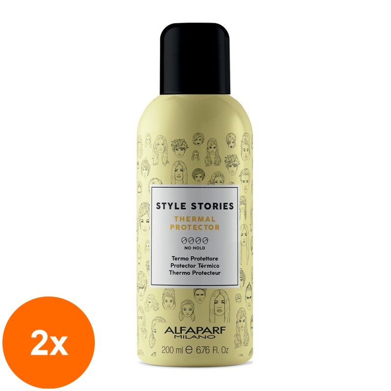 Set 2 x Spray pentru Protectie Termica Alfaparf Style Stories Thermal Protector, 200 ml