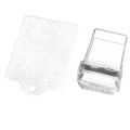 Set 2 x Stampila Unghii Din Silicon Transparent, Dreptunghiulara