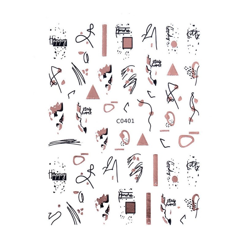 Set 2 x Stickere Unghii SensoPRO Milano, Rose Future C0401