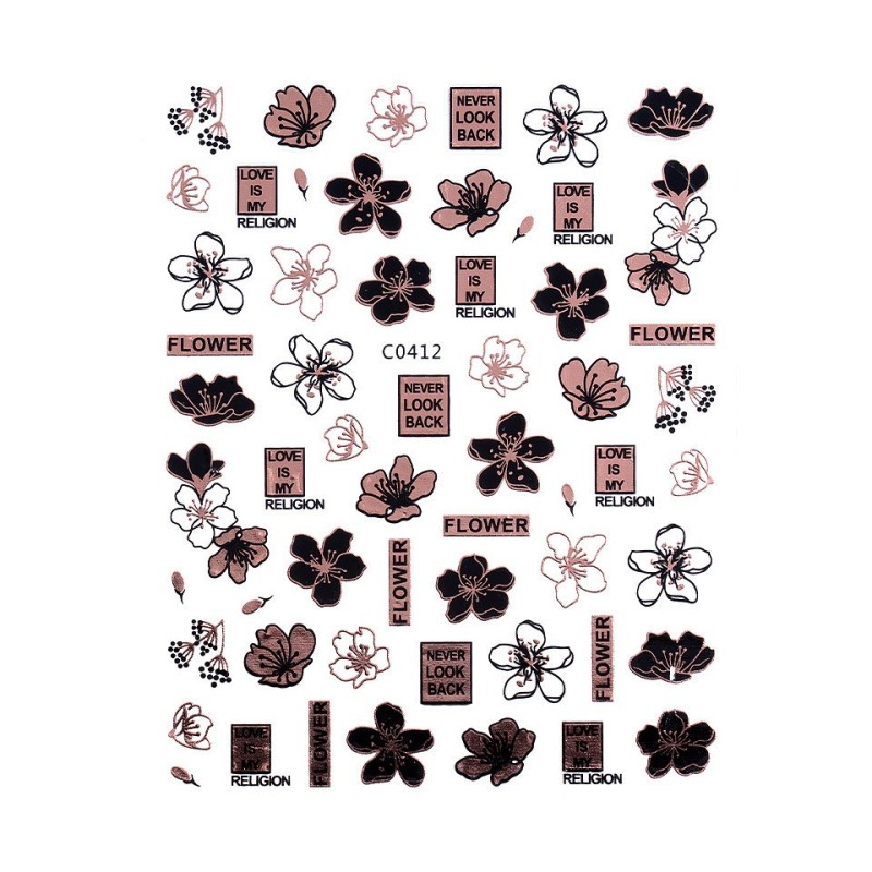 Set 2 x Stickere Unghii SensoPRO Milano, Rose Nature C0412