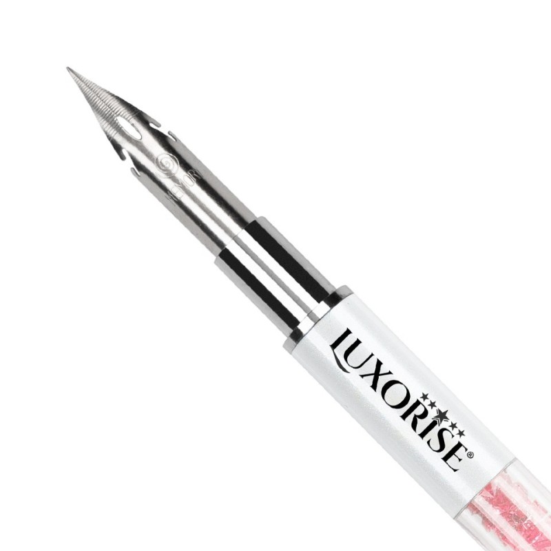 Set 2 x Stilou Nail Art Pictura Unghii cu Penita si 5 Punctatoare, Luxorise Crystal Pink