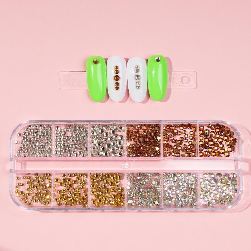 Set 2 x Strasuri Unghii Luxorise, Crystal Castle, 12 Modele