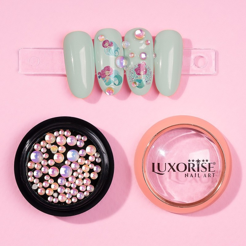 Set 2 x Strasuri Unghii Luxorise Crystal, Mermaid Touch