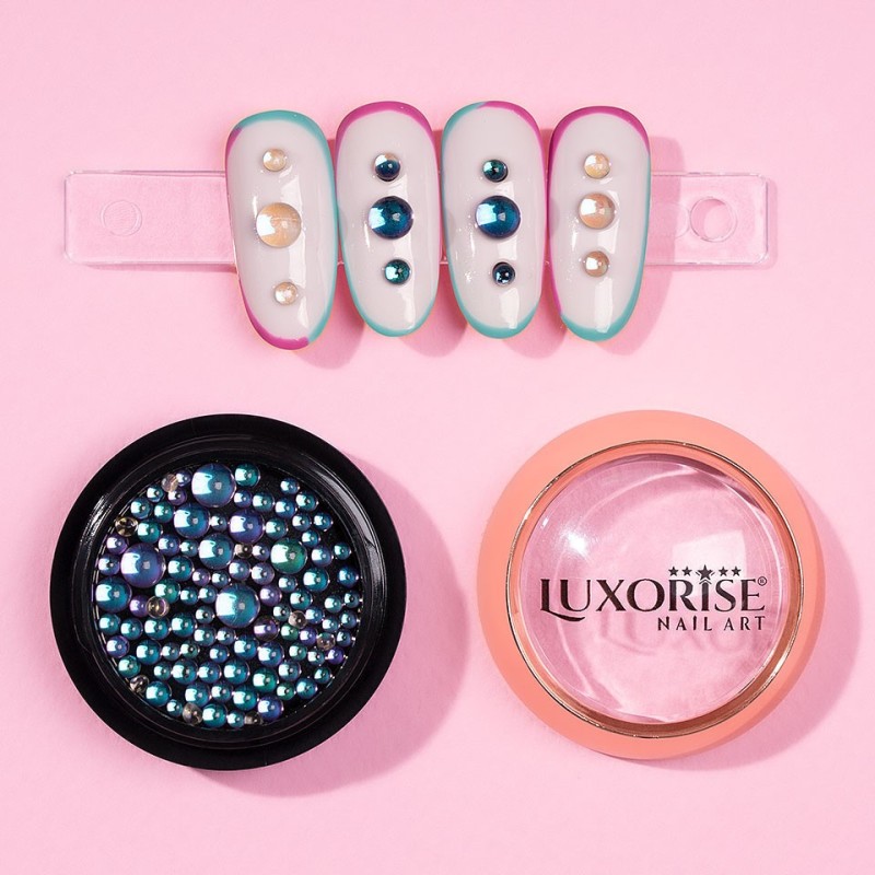 Set 2 x Strasuri Unghii Luxorise Crystal, Ocean Tears