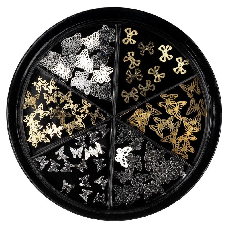 Set 2 x Strasuri Unghii Luxorise, Dreamy Butterfly, 6 Modele