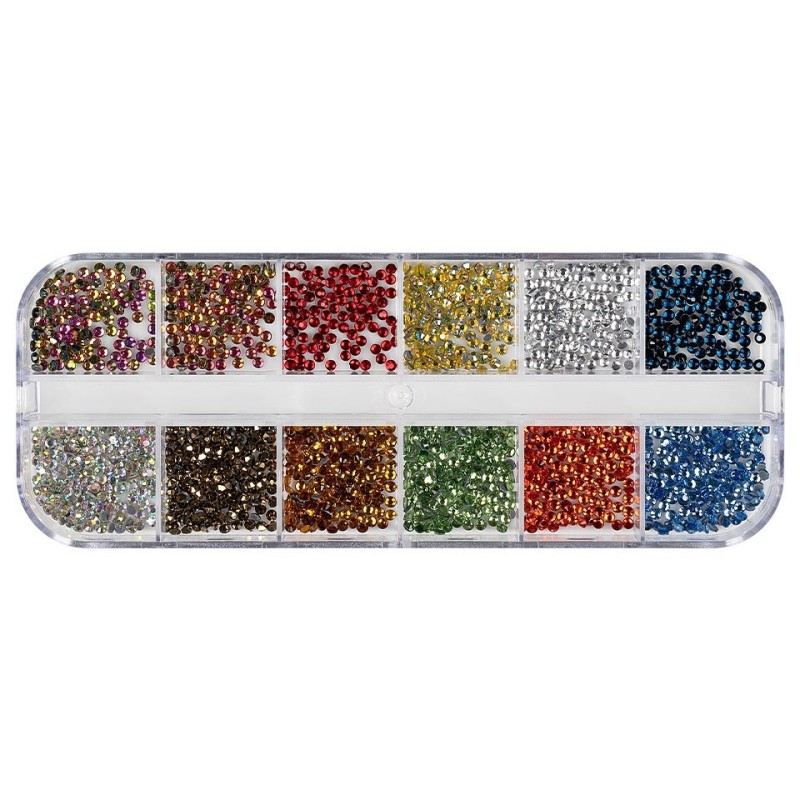 Set 2 x Strasuri Unghii Luxorise, Peacock Crystals, 12 Modele