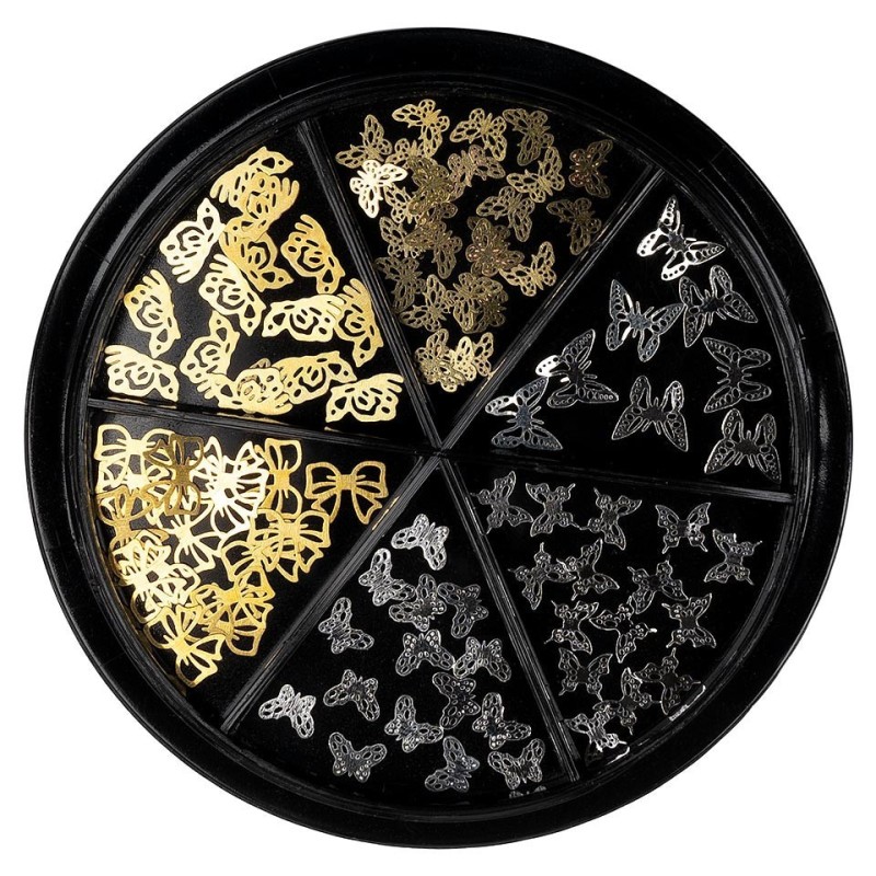 Set 2 x Strasuri Unghii Luxorise, Precious Butterfly, 6 Modele