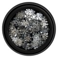 Set 2 x Strasuri Unghii Luxorise, Silver Snowflakes