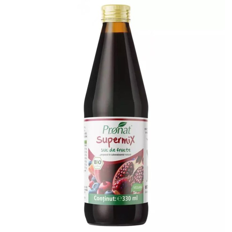 Set 2 x Suc Bio de Fructe Supermix, 330 ml, Medicura
