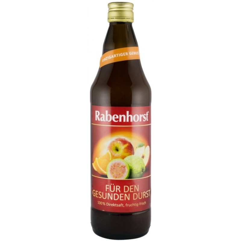 Set 2 x Suc Pur de Mere, Sete Sanatoasa, Portocale si Guave, 750 ml, Rabenhorst