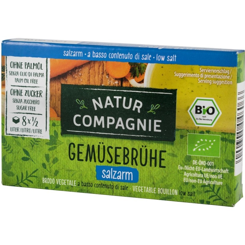 Set 2 x Supa Bio de Legume cu putina Sare, 8 Cuburi Natur Compagnie