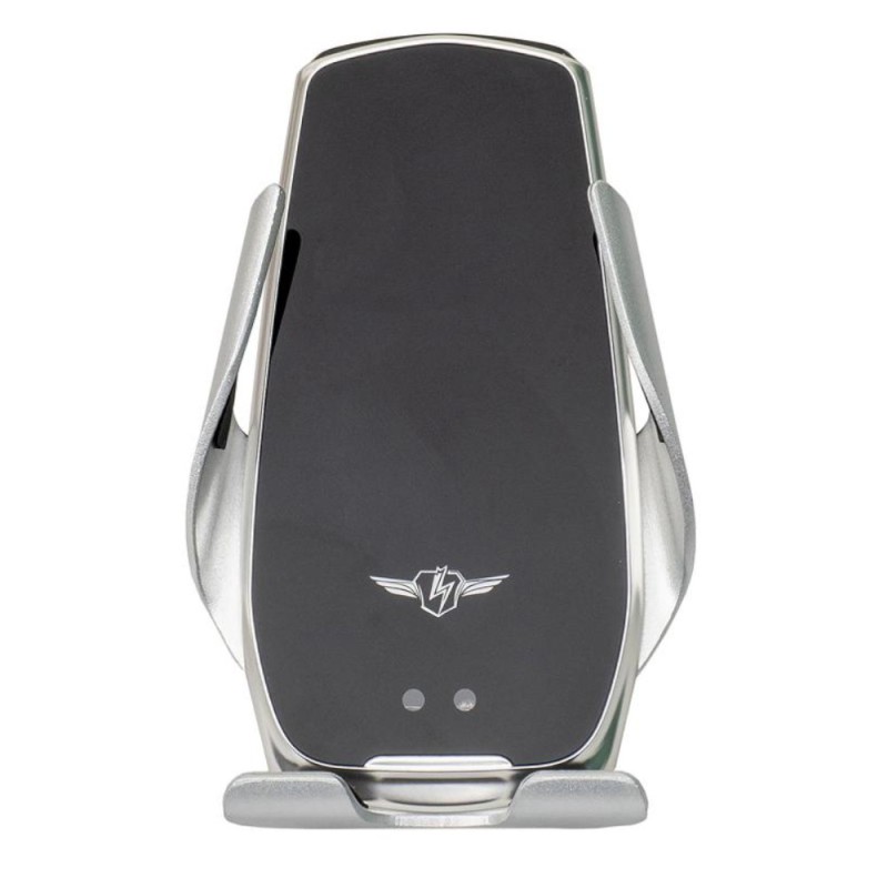 Set 2 x Suport Auto pentru Telefon, Incarcare Wireless, 15W, Argintiu