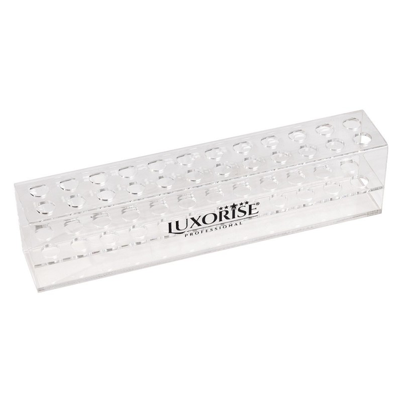 Set 2 x Suport Pensule Machiaj Luxorise, Plexiglas, 24 Sloturi