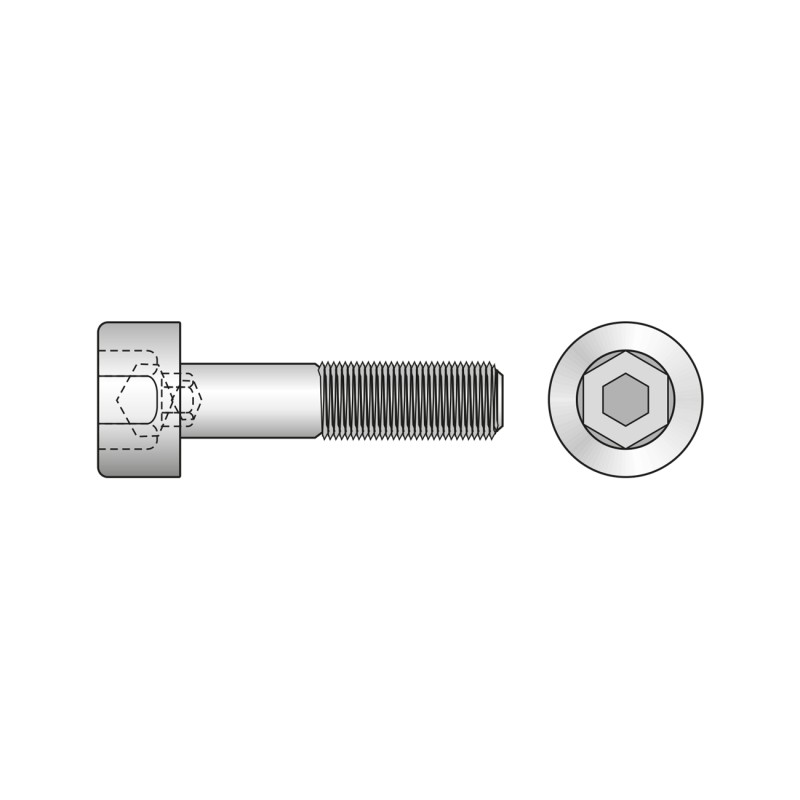 Set 2 x Surub Cap Mic Inbus 6912 Otel Gr.8.8-M16 X 160