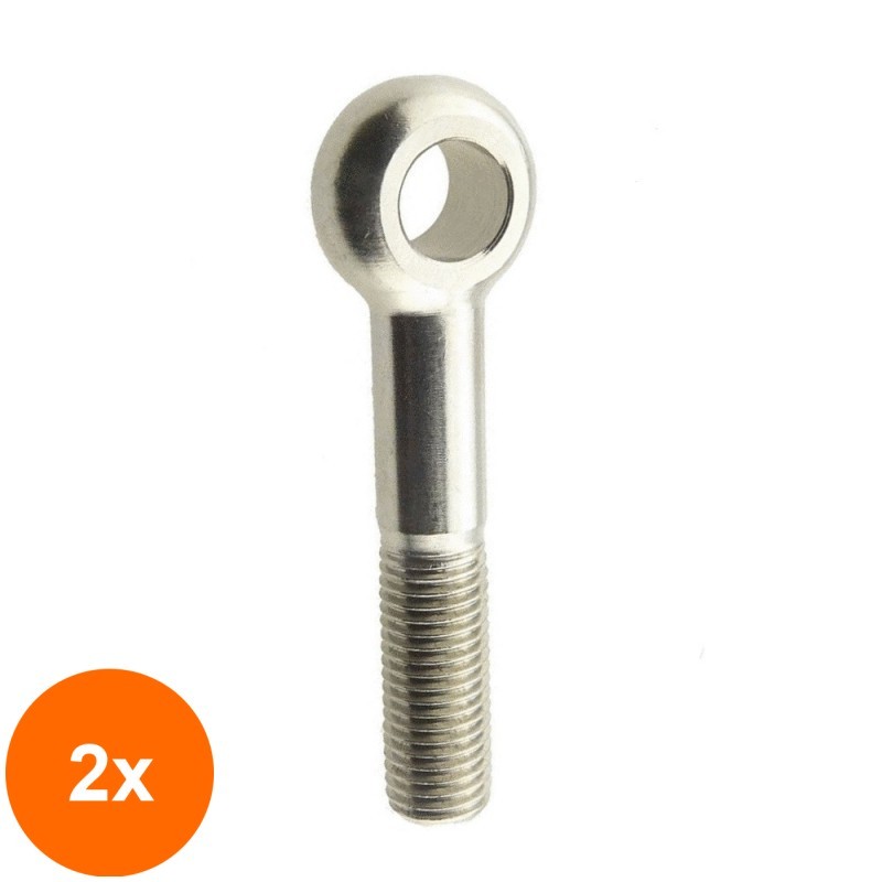 Set 2 x Surub Ochi Forma B DIN 444 Otel Grupa 4.6, M8 x 70